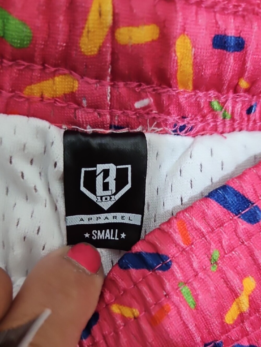 Men's Athletic Shorts — Pink Sprinkle Ice Cream Print - Picture 5 of 9